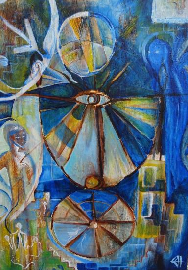 L'enfant bleu, la roue et l'ange 